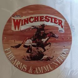 Plaque publicitaire WINCHESTER ronde