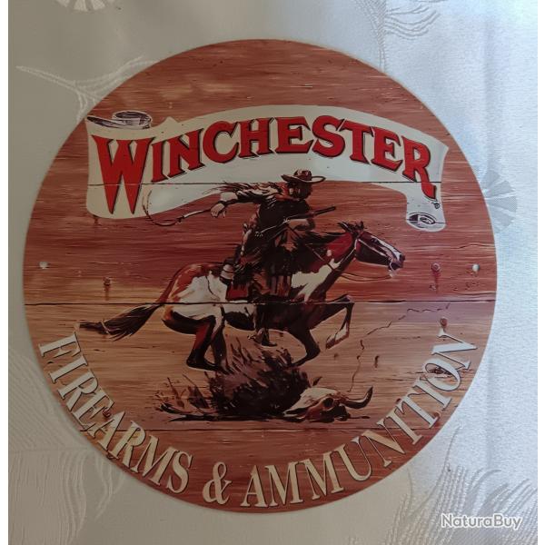 Plaque publicitaire WINCHESTER ronde