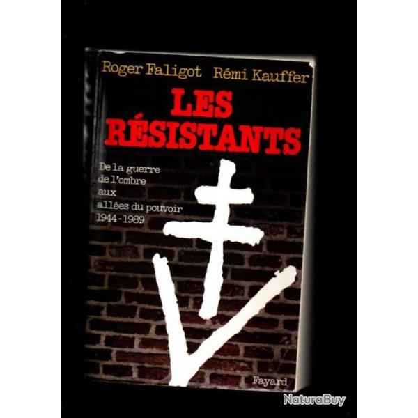 les rsistants de la guerre de l'ombre aux alles du pouvoir 1944-1989 par R faligot et rmi kauffer