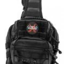 Sac bandoulière airsoft Corso - Nylon tactique - Fermetures velcro - Noir