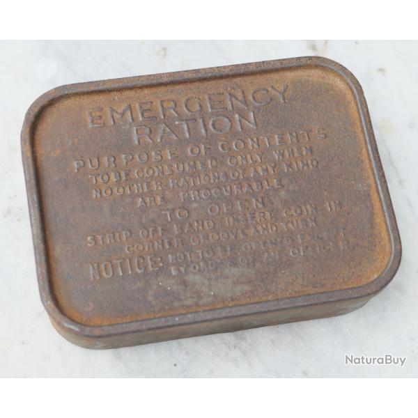 W/|D  - Boite emergency ration britannique pour troupe de choc ou première ligne VIM25EME001 - WWII