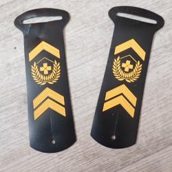 Insigne d'épaule, épaulettes, grade suisse. Galon