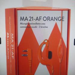 Kit oreillette micro pour talkie walkie midland g7/g9 orange
