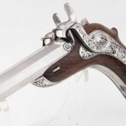PISTOLET DE POCHE A PERCUSSION GASTINNE RENETTE A PARIS MODELE BREVETE PAR DELVIGNE - FRANCE XIXè Fr