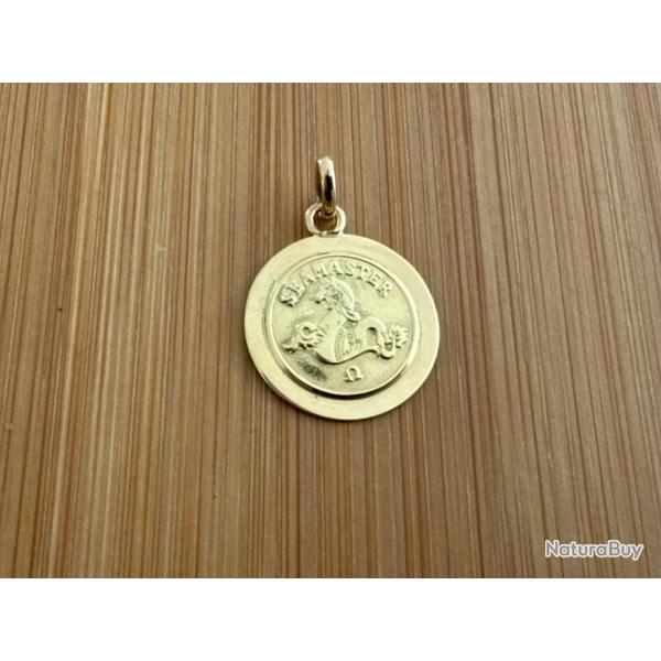 Pendentif or massif 18 carats Omega - mdaille unique - Seamaster - Unique