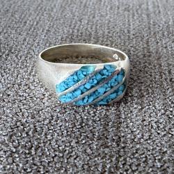 Bague argent - taille 52 - pierre turquoise