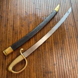 SABRE BRIQUET DE MARINE AN Xl MANUFACTURE ROYALE DE KLINGENTHAL 1829 POINÇON DE VERSAILLES