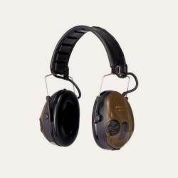 CASQUE ANTI-BRUIT 3M PELTOR SPORTTAC - COQUILLES VERTES/ORANGES