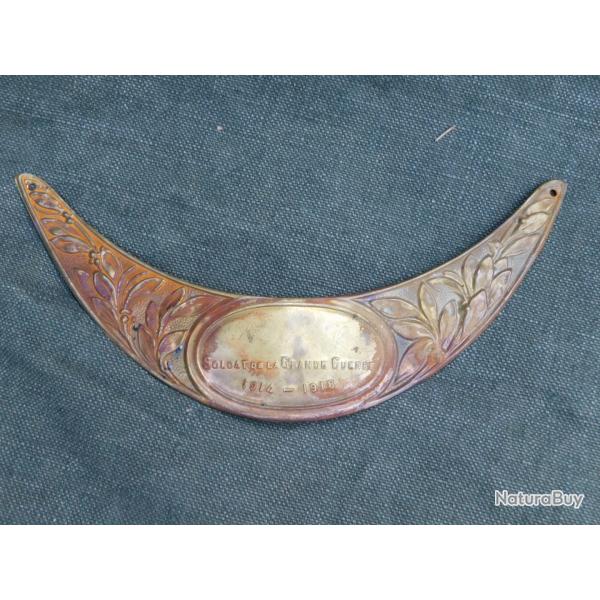 Partager 14-18 : PLAQUE SOLDAT DE LA GRANDE GUERRE 1914-1918 CASQUE ADRIAN 1915 WW1
