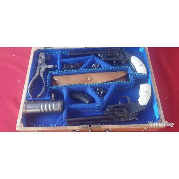 UNIQUE COFFRET COMPLET DOUBLE TARGET SMITH WESSON 32.44 SW ET 44 SW TARGET GASTINNE RENETTE LUXE