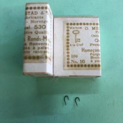 40 Hameçon n 16 palette ref 530 forgé bronzé renversé pointe rentrante simple peche anglaise mustad