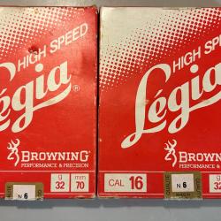 Boite de Cartouches Cal 16 pb6 - LEGIA HIGH SPEED. Browning