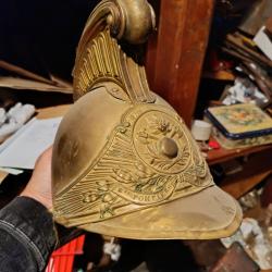 Casque de pompier en laiton