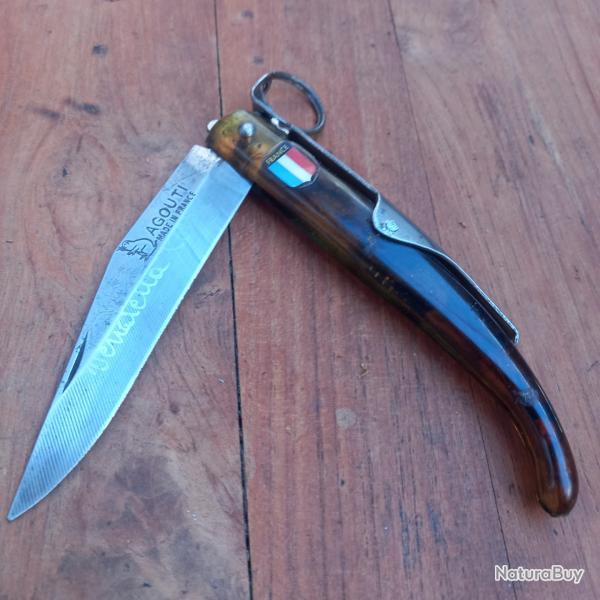 Couteau AGOUTI MADE IN FRANCE Vendetta corsa Manche en Rsine
