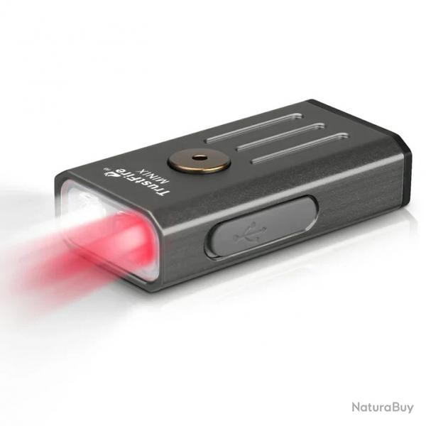 Lampe trustfire 4 mode lumire blanche + lumire rouge mini X - gris - LIVRAISON GRATUITE