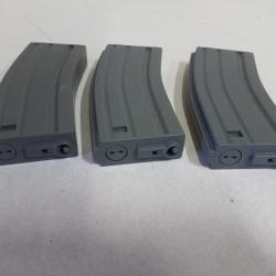 Lot de 3 chargeurs plastiques airsoft