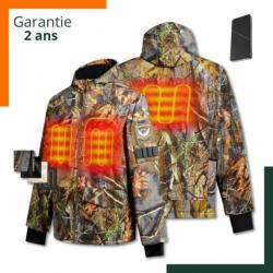 Veste chauffante avec batterie rechargeable USB incluse - Forêt - Garantie 2 ans - Livraison rapide