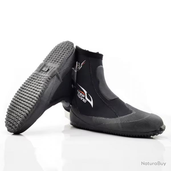 PROMO Chaussures de plonge noprne 5mm antidrapantes - Bottes montantes apne, chasse sous-marine