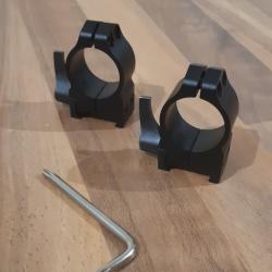 Colliers QD Warne Maxima 201LM - 25.4mm / Medium profile acier