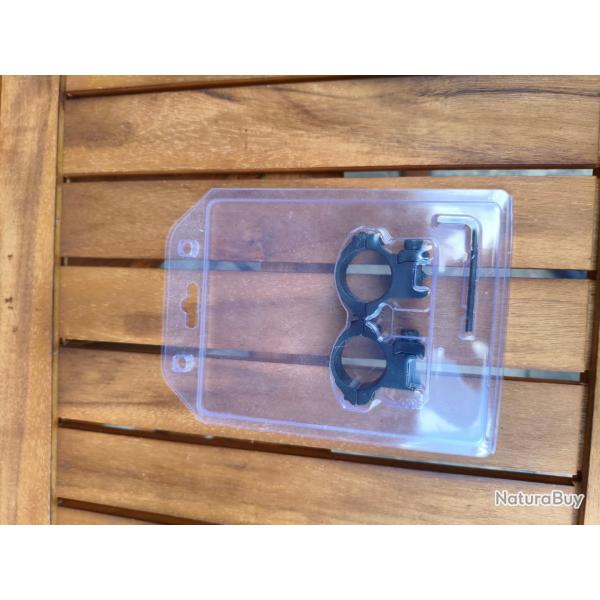 Montage Hawke pour lunette diam 25mm pour rail 11mm