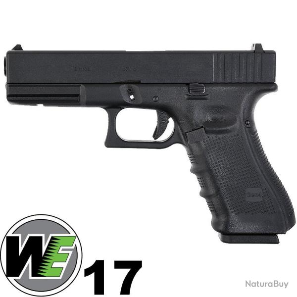 Pistolet Airsoft Gaz WE R17 Gen4 GBB Blowback Réplique G17 Noir
