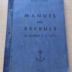 Manuel des nouvelles recrues de la Marine National 1952