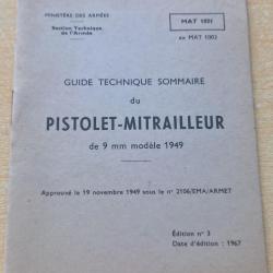 MAT 1021 Pistolet- Mitrailleur de 9 mm modèle 1949