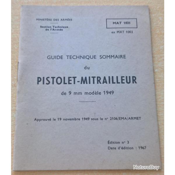MAT 1021 Pistolet- Mitrailleur de 9 mm modle 1949