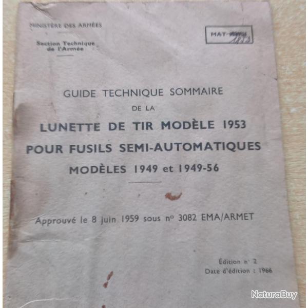 MAT 1853 guide lunette de tir modle 1953