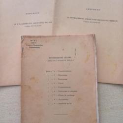 3 livrets d'Instruction régimentaire du 36ème D.I et du 18ème R.I