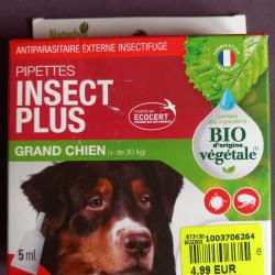Pipettes insectifuge pour grand chien