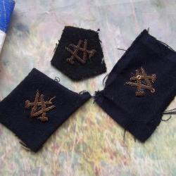 lot pattes de col écussons insignes vintage collection