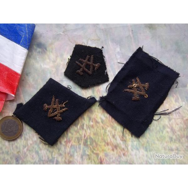 lot pattes de col cussons insignes vintage collection