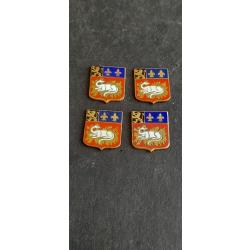 LOT DE 4 PETIT BLASONS EMAILLEE LE HAVRE