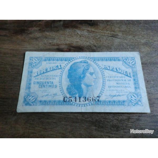 billet 50 centimos 1937 / N C.5413667
