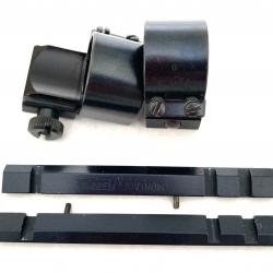 2 colliers WEAVER état neuf pour montage lunette sur carabine gros calibre diamètre 25,4 mm.