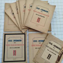 Très beau lot de 11 "revue d'information des troupes françaises d'occupation en Allemagne" TOA 1948
