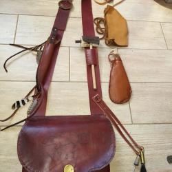 Musette de trappeur, possible bag avec accessoires.