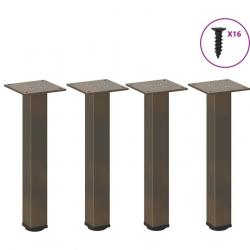 Pieds table basse 4 pieces naturel 30 32 cm acier pratique bricolage reparation interieur