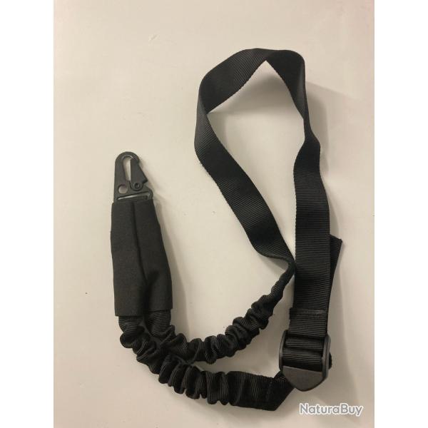 Sangle Tactique, nylon noir, 1 point