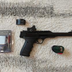 Pistolet Browning Buck Mark URX - Cal 4.5 mm + Red Dot Victoptics 1x18 + Verrou de pontet