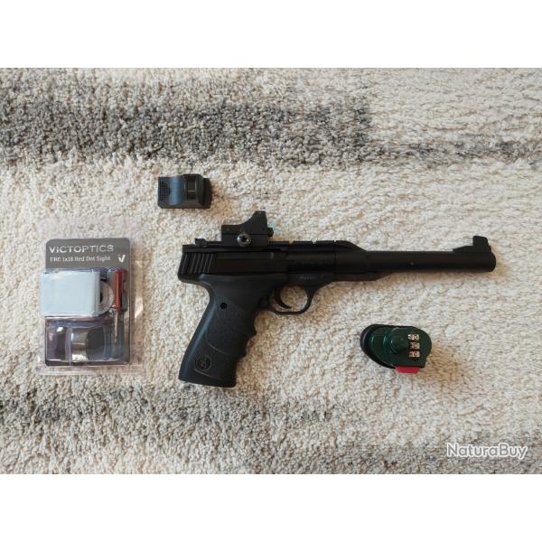 Pistolet Browning Buck Mark URX - Cal 4.5 mm + Red Dot Victoptics 1x18 + Verrou de pontet