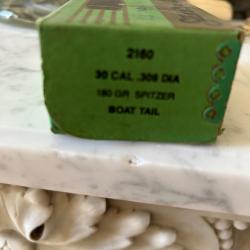 Ogives Sierra calibre 30 180 grains spitzer  boat rail