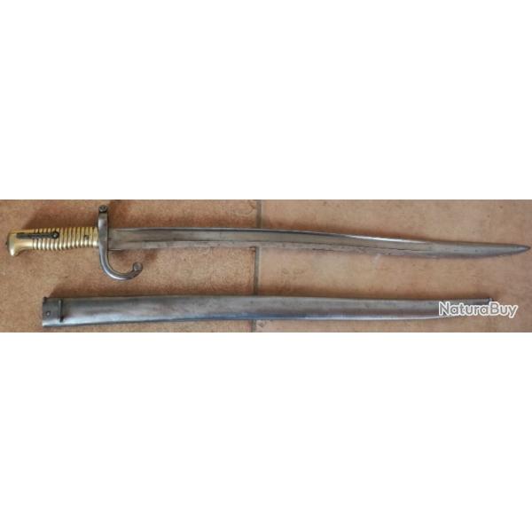 rare baïonnette Chassepot fabrication allemande du contrat CAHEN