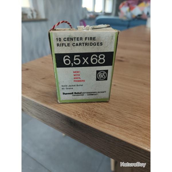 Munitions 6.5x68 rws