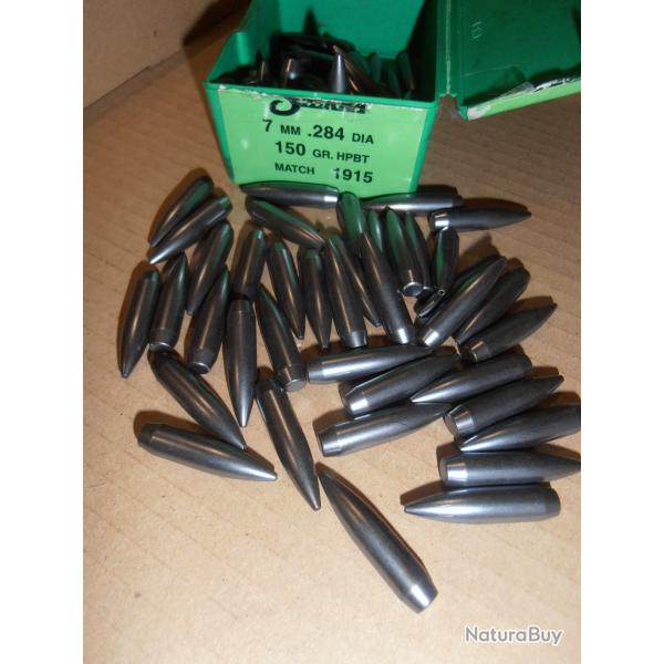 50 ogives Sierra 150 gr HPBT MOLY- 284 - 7.08 , 7x64, 280 rem, 284 w, 7 rem mag.......