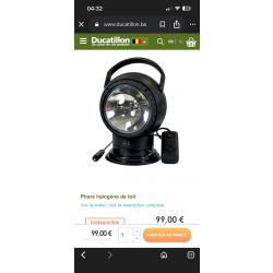 Lampe Halogène Rotative de toit