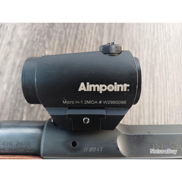 Aimpoint MICRO H-1 avec montage et bonnettes d'origine X2