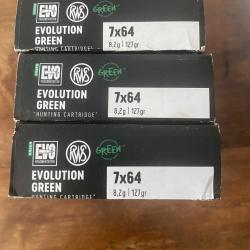 BALLES RWS EVO GREEN 7X64 8.2  127 GR