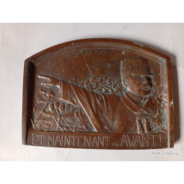 Bas reliefs en laiton de Louis Mattei:  "Et Maintenant en avant"  WW1